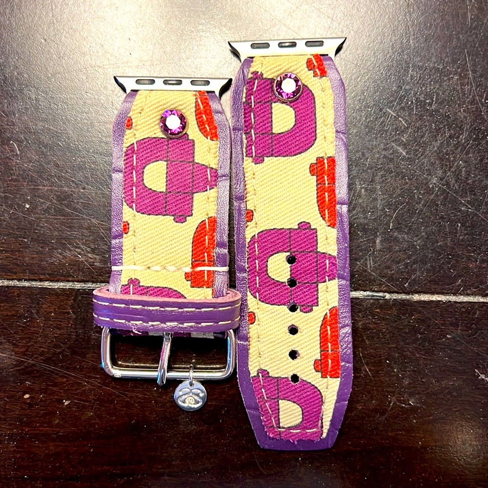 Authentic SparklBands purple Gucci Horsebit on purple crock. size 2